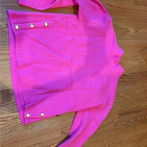 J. Crew Fuchsia Chevron Knit Sweater